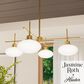 Hunter Getty Jasmine Roth 4-Light Chandelier in Luxe Gold, , large