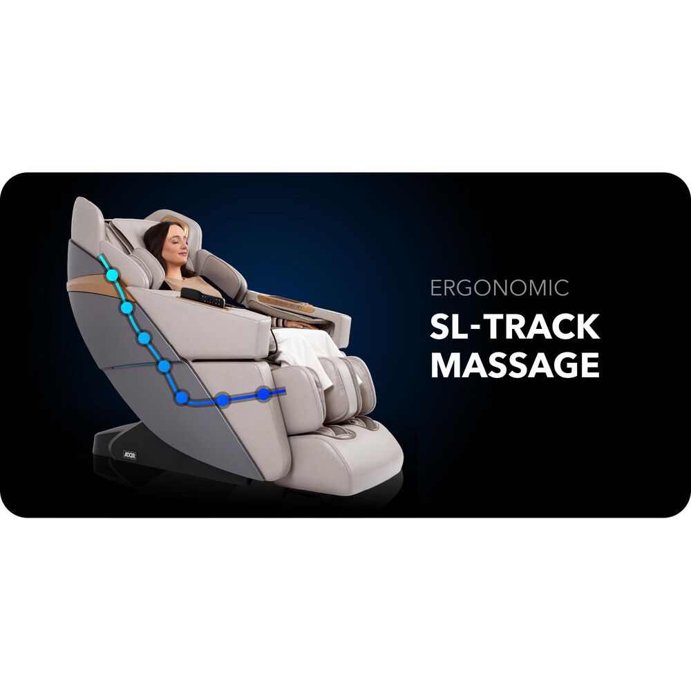 Osaki Ador 3D Allure Zero Gravity Voice Activated Massage Chair in Black and Charcoal, , large