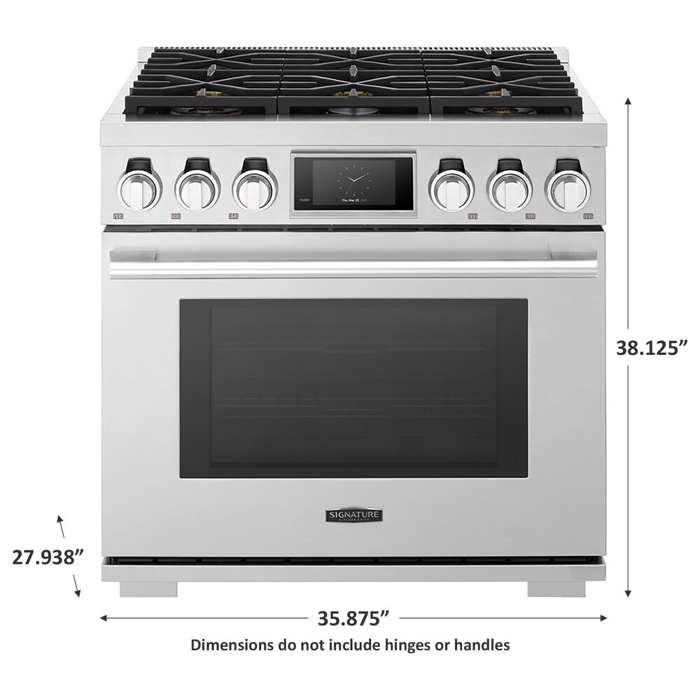 Signature Kitchen Suite 36&quot; Gas Professional Range with 6 Burners in Stainless Steel, , large