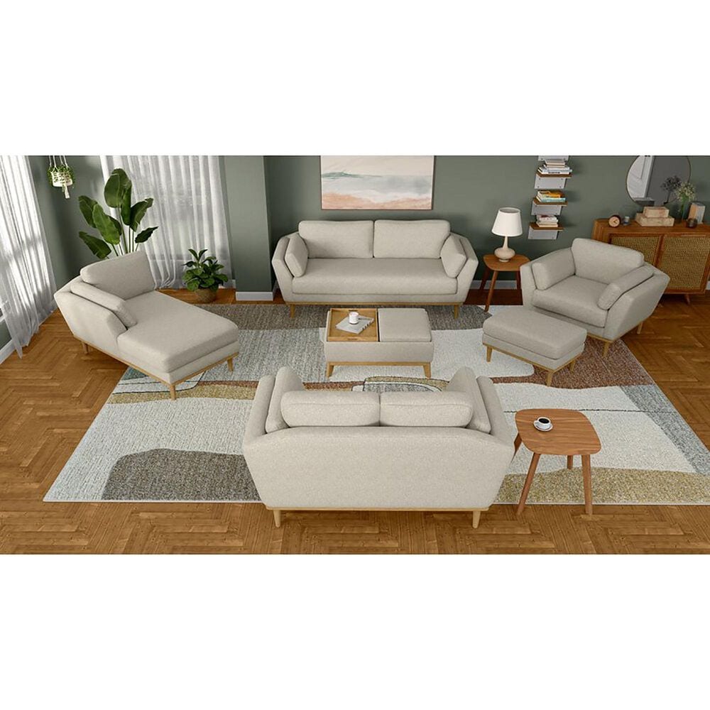 Golden Wave Furniture Reverie Stationary Upholstered Loveseat in Grey, , large