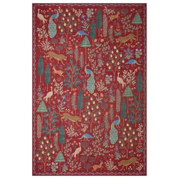 Rifle Paper Co. Menagerie  2"3" x 3"9" Crimson Area Rug, , large