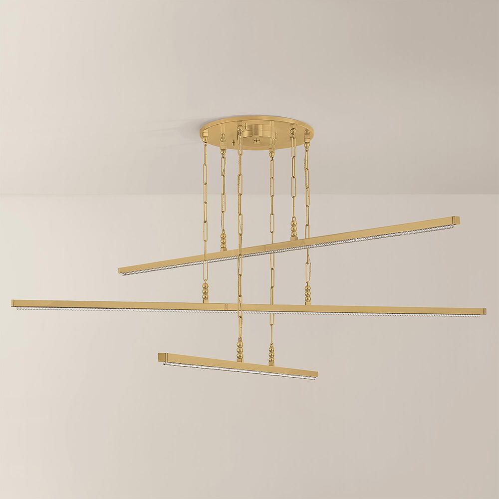 Corbett Lighting Cortina 3-Light Chandelier in Vintage Brass, , large