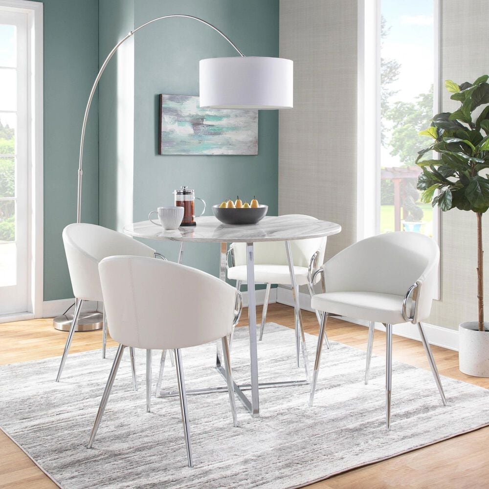 LumiSource Claire Accent Chair in White, , large
