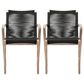 Blue River Nabila Outdoor Dining Chair with Charcoal Rope in Light Teak (Set of 2), , large