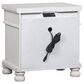 Ashley Rowlenstown 3-Drawer Nightstand in Antique White with Outlets and USB Ports, , large