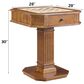 HOMLUX Galini 2-Drawer Game Table in Brown, , large