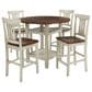 Valor Living Berkley 5-Piece Round Dining Set in Antique White, , large