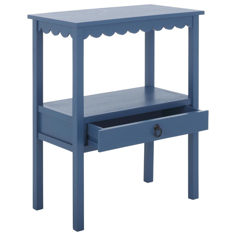 Safavieh Haven Low Drawer End Table in Blue, , large