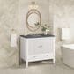 James Martin Vanities Myrrin 36" Vanity in Bright White with 3 cm Parisien Bleu Quartz Top, , large