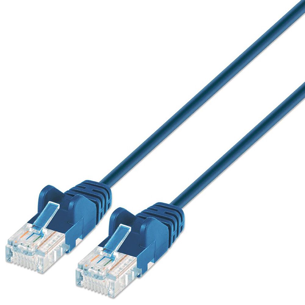 Intellinet Cat6 UTP Slim Network Patch Cable 1m in Blue, , large