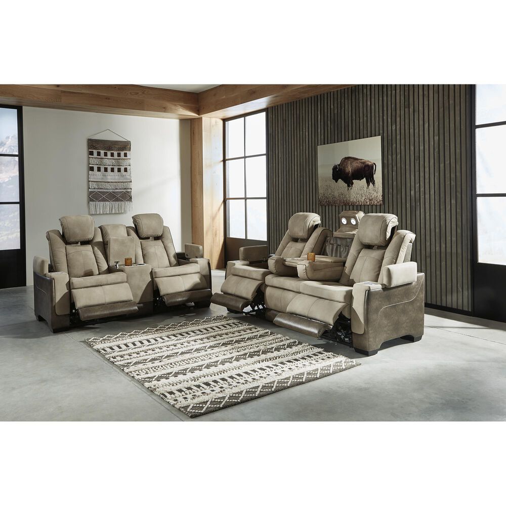 Ashley Next-Gen DuraPella Power Reclining Sofa in Sand, , large