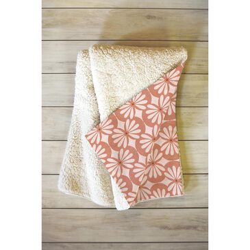 Deny Designs Solstice Boho Geometric 50" x 60" Rectangular Fleece Throw Blanket in Orange, , large
