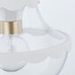 Mitzi Lighting Alaina 1-Light Semi-Flush with Soft Cream Shade in Aged Brass, , large