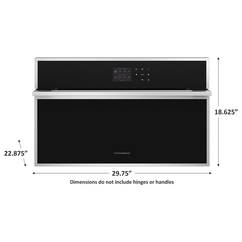 Monogram Minimalist 30&quot; Electric Single Wall Oven in Stainless Steel, , large