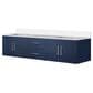 Lexora Home Geneva 80" Double Bathroom Vanity in Navy Blue with 2 cm White Quartz Top and Rectangular Sinks, , large