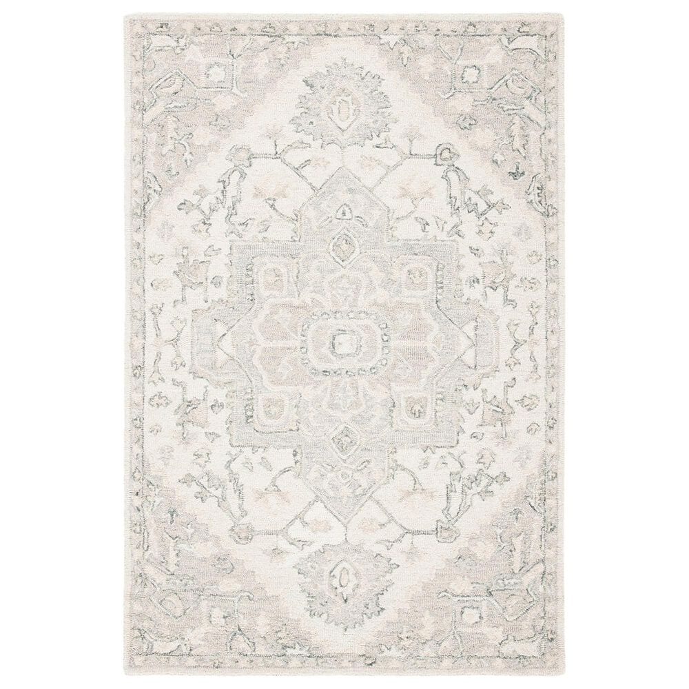 Safavieh Micro-Loop 4" x 6" Ivory and Beige Area Rug, , large