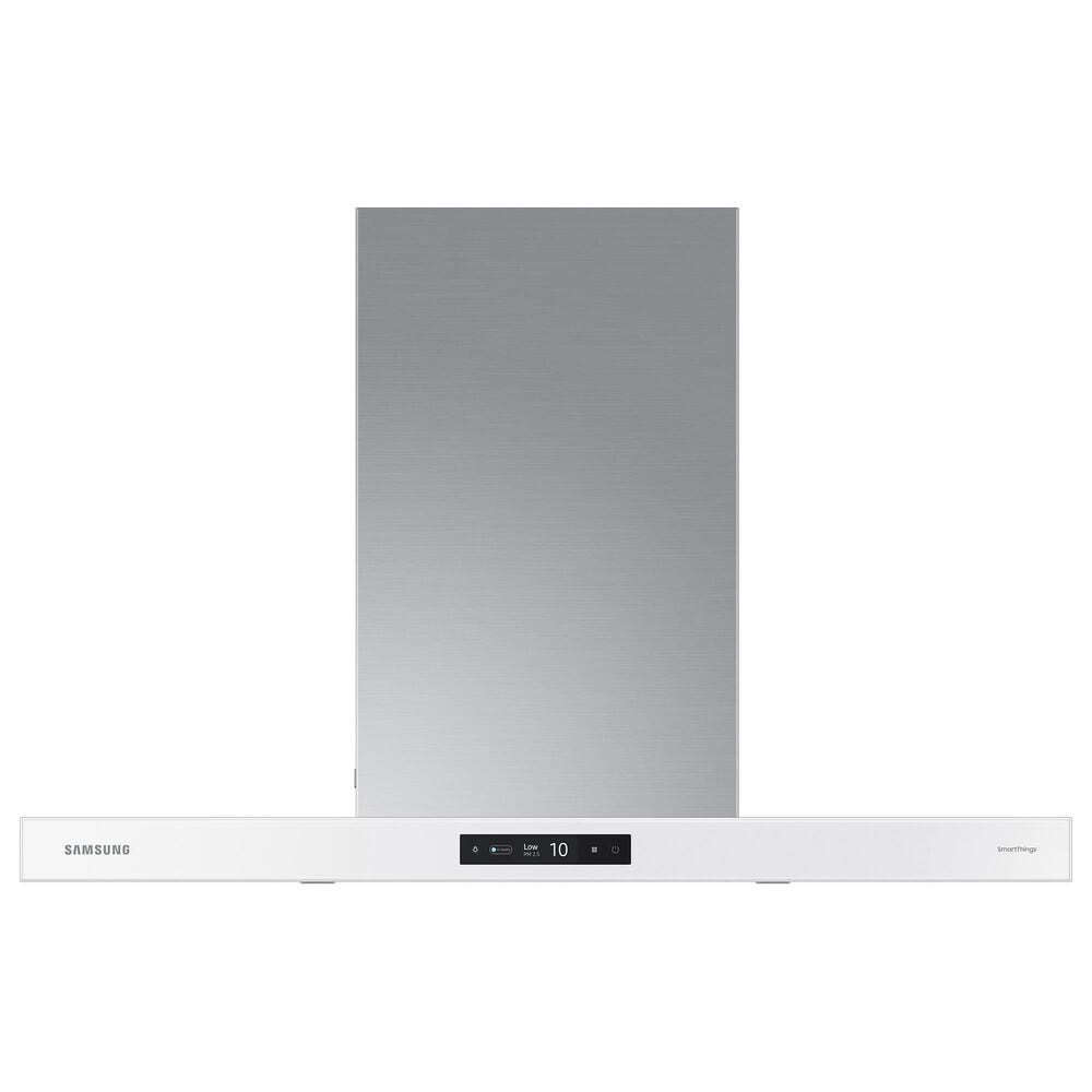 Samsung Bespoke 36&quot; Bespoke Smart Wall Mount Hood with LCD Display in Clean White and Stainless Steel, , large