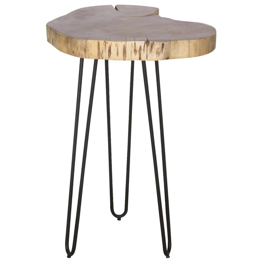 Bolton Furniture Hairpin 20" Round End Table in Natural, , large