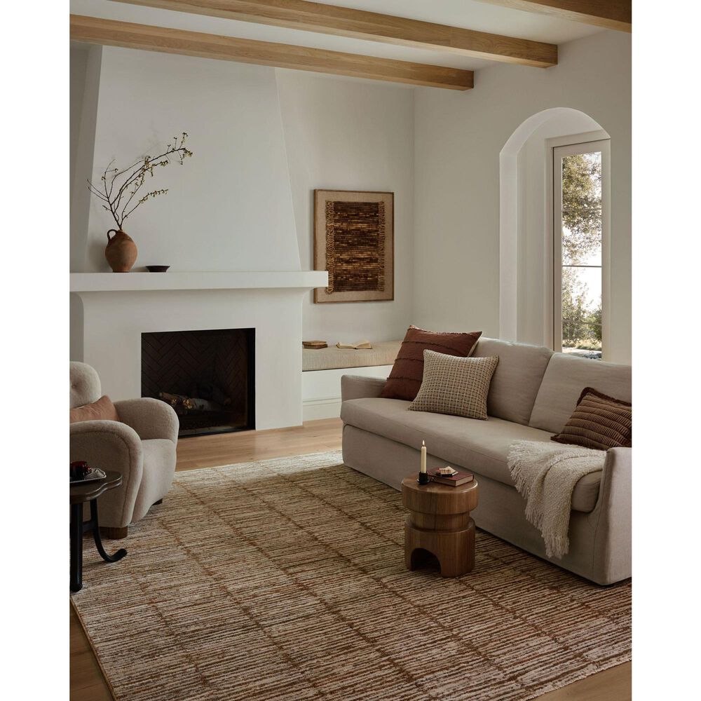 Loloi Nellie Terracotta and Ivory 3&#39;11&quot; x 5&#39;7&quot; Area Rug, , large