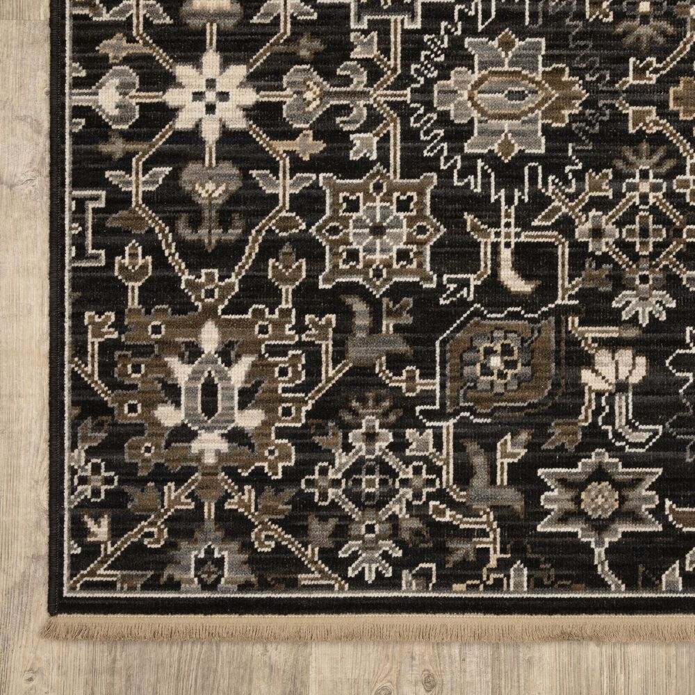 Oriental Weavers Acacia Black and Tan 2'6" x 10' Runner, , large