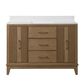 37B Fenwick 48" Single Bathroom Vanity in Kona with Glossy White Composite Stone Top and Backsplash, , large