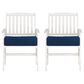 CorLiving Miramar Patio Armchair in White/Navy Blue (Set of 2), , large