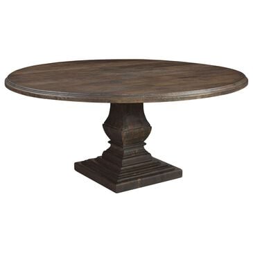 Home Trends & Design Nimes 72" Round Dining Table in Weathered Mango - Table Only, , large