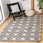 Safavieh Micro-Loop 4" x 6" Ivory and Charcoal Area Rug, , large