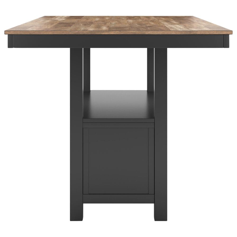 Ashley Wildenauer Counter Height Dining Table in Brown and Satin Black - Table Only, , large