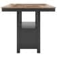 Ashley Wildenauer Counter Height Dining Table in Brown and Satin Black - Table Only, , large