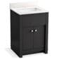 Kohler Alouette 24" Single Bathroom Vanity in Ferrous Grey with 2 cm White Quartz Top and Rectangular Sink, , large