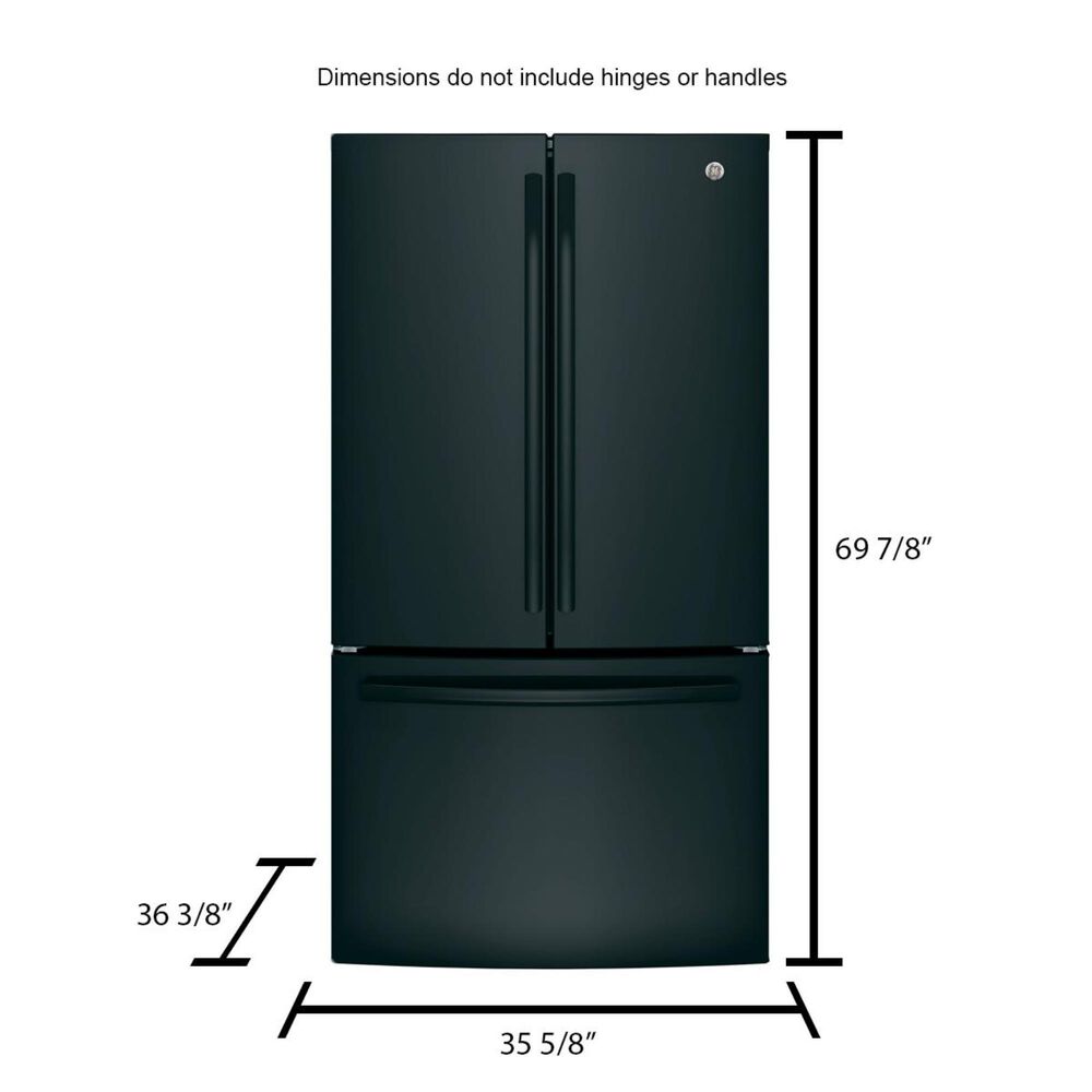 GE Appliances 27.0 Cu. Ft. 3-Door French-Door Refrigerator Energy Star In Black, , large