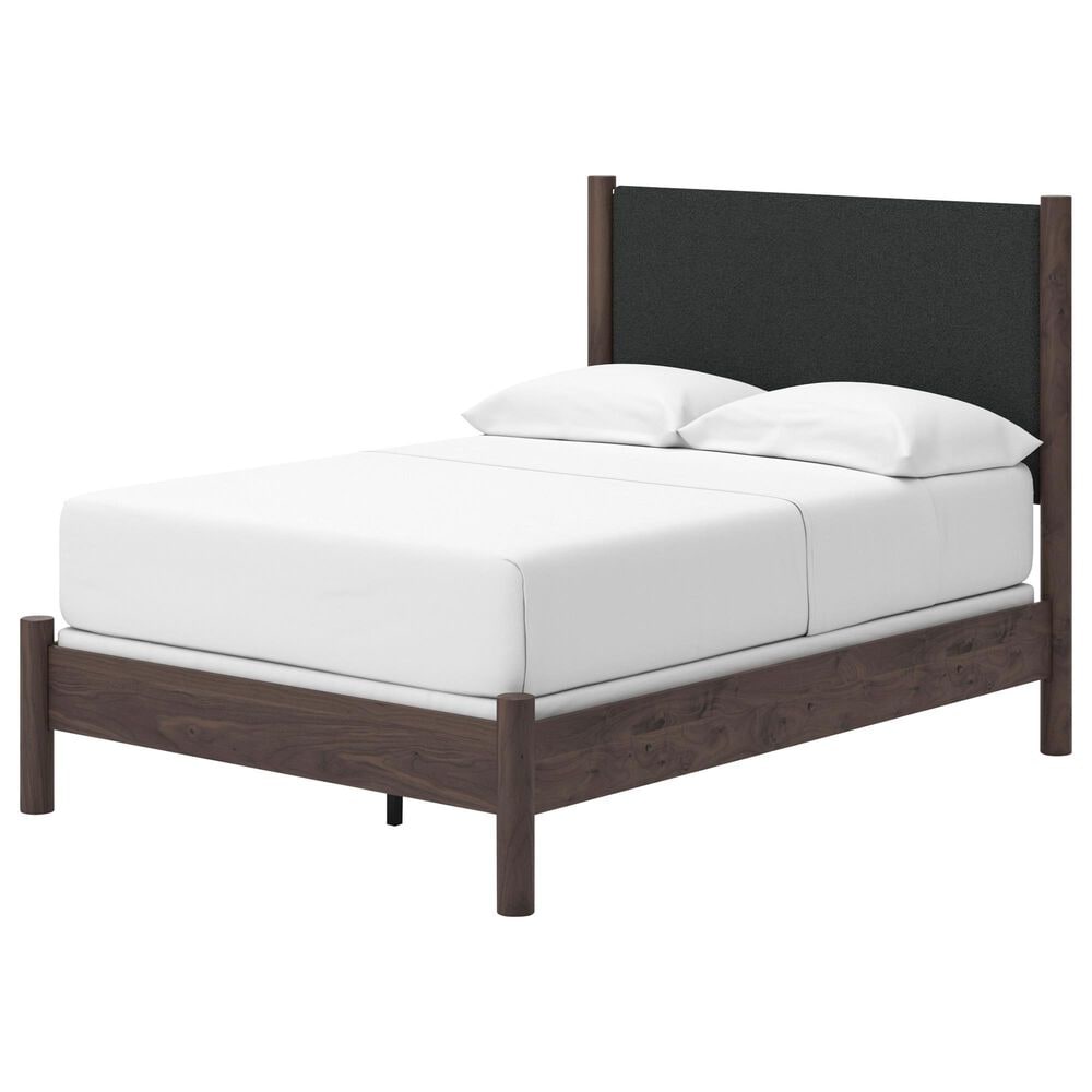 Ashley Pamytta Full Upholstered Panel Bed in Rich Brown, , large
