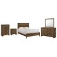 Crown Mark Lorraine 5 Piece Queen Panel Bedroom Set in Brown, , large