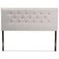 Baxton Studio Windsor Queen Upholstered Headboard in Greyish Beige, , large