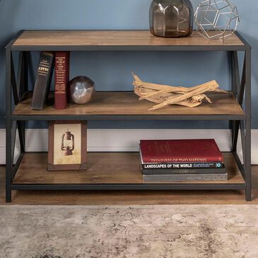 Walker Edison 40" X-Frame Bookcase in Barnwood, , large