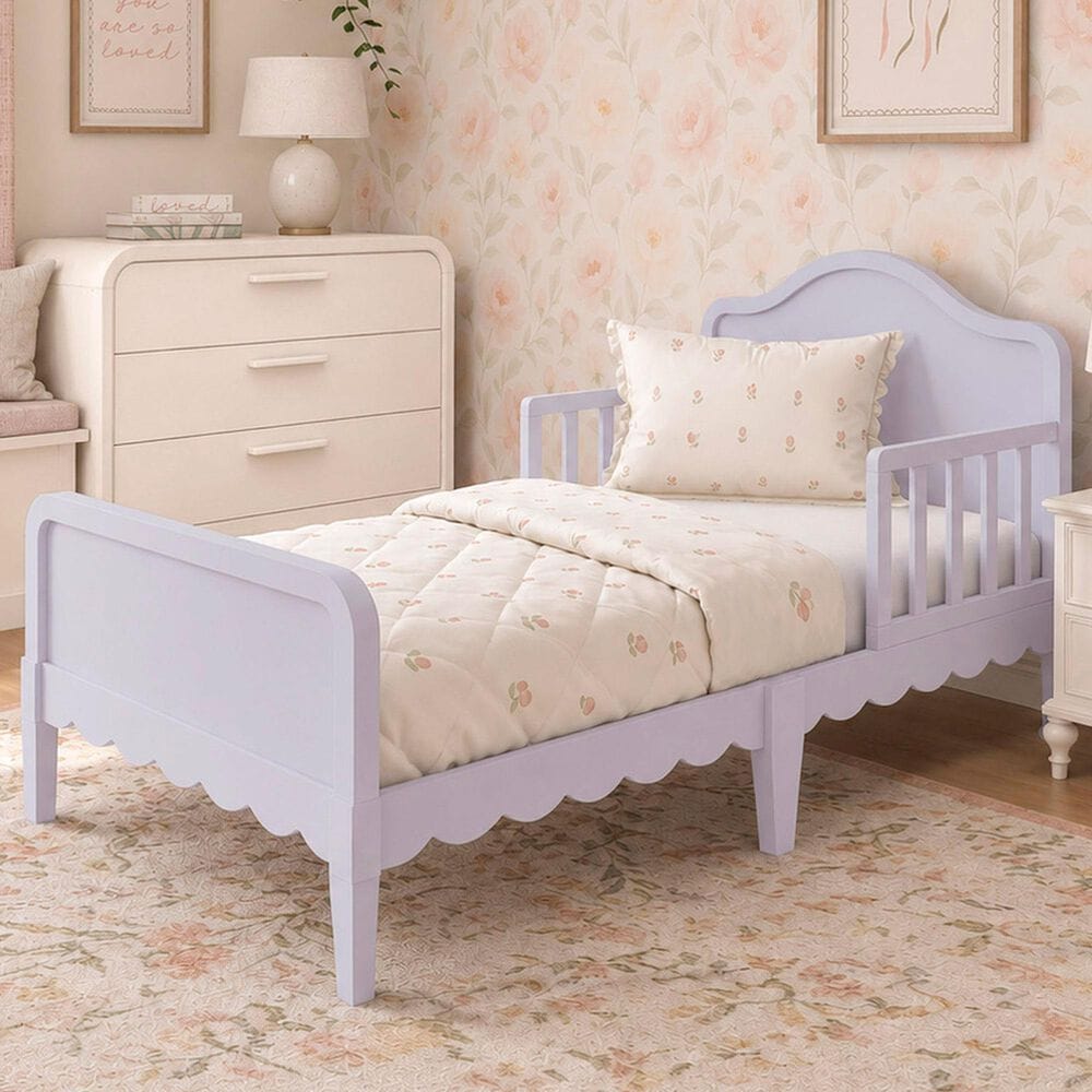 Evolur Scallop Haven Toddler Bed in Ice Flow, , large