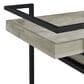 Pacific Landing Ventura Storage Bar Cart in Grey Driftwood and Black, , large