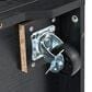 HOMLUX 54" Kitchen Island with Sliding Barn Door in Black, , large