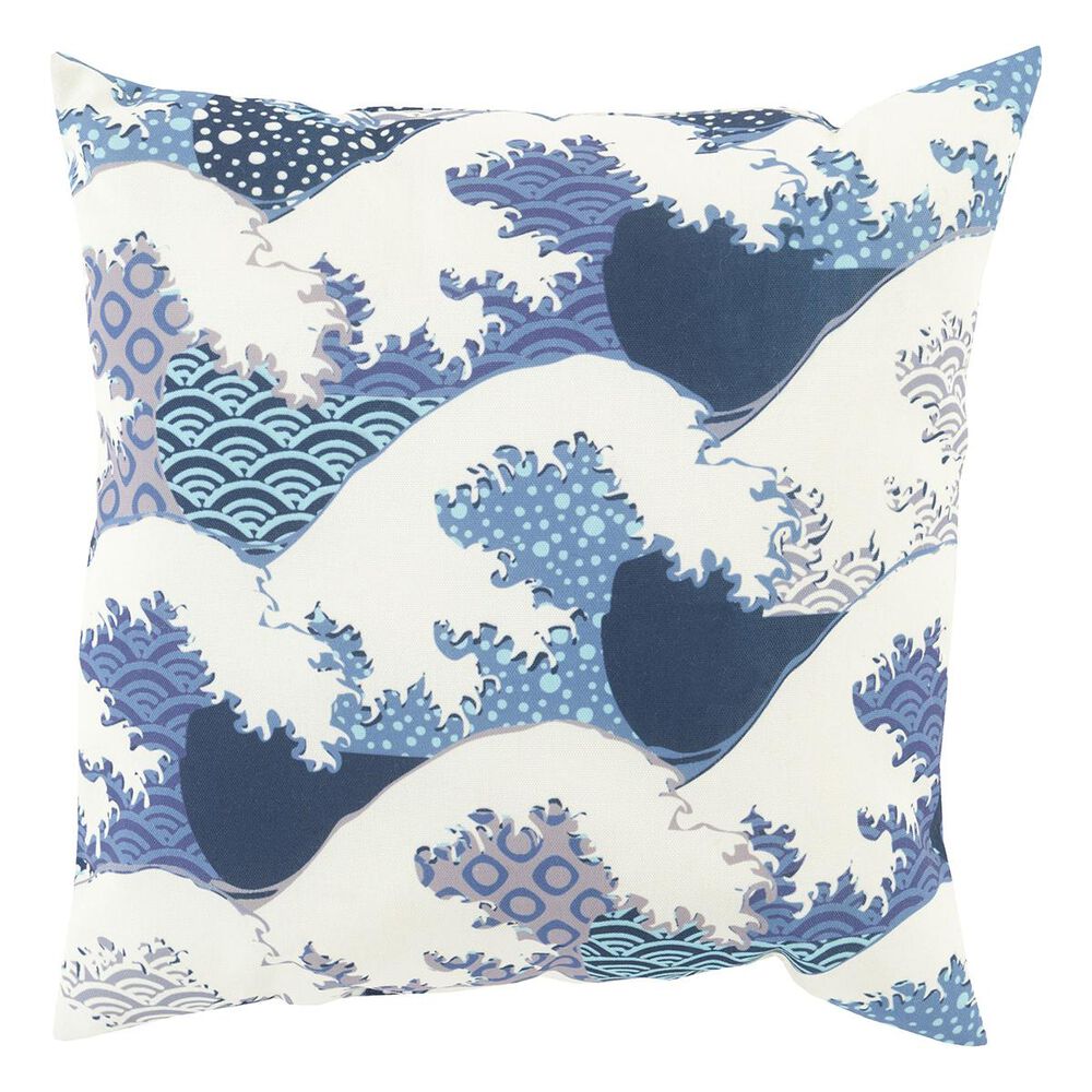 Surya Mizu 18" x 18" Wonderful Waves Pillow in Multicolor, , large