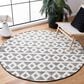 Safavieh Natura NAT479A 6" Round Ivory and Black Area Rug, , large