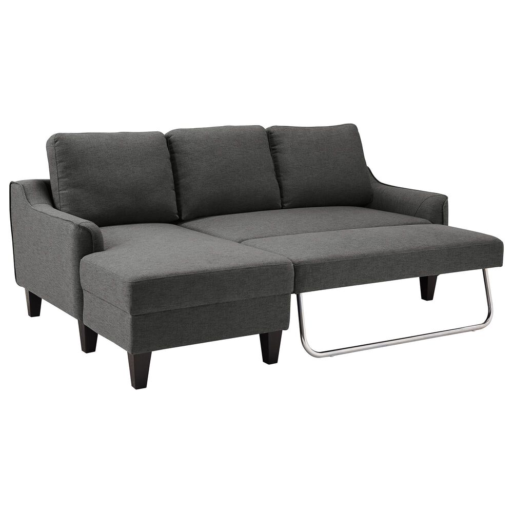Signature Design by Ashley Jarreau Left Facing Sofa Chaise Sleeper in Dark Gray, , large