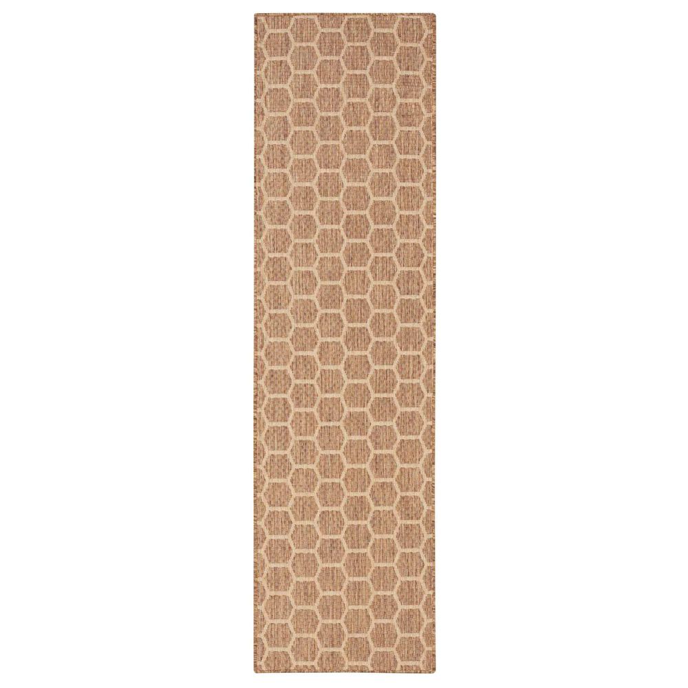 Nourison Twist Reversible 2"2" x 8" Natural Indoor/Outdoor Runner, , large
