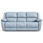 Furniture of America Glarus Manual Reclining Sofa in Powder Blue, , large