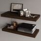 Hearth and Haven Ecco32" Floating Wall Shelf with Concealed Mounting in Dark Oak (Set of 2), , large