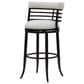 Armen Living Telia Bar Height Stool with Ivory Upholstery in Dark Brown, , large