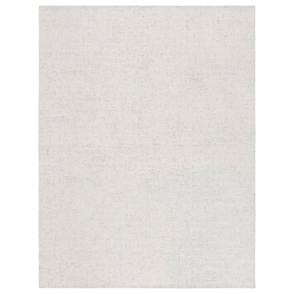 Safavieh Micro-Loop 11" x 15" Light Grey and Ivory Area Rug, , large