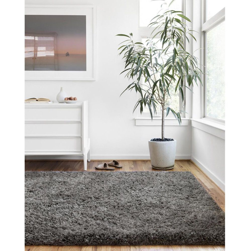Loloi II Milan MIL-01 2&#39;3&quot; x 3&#39;9&quot; Charcoal Runner, , large