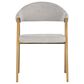 37B Burgos Dining Chair with Grey Cushion in Brushed Gold, , large