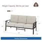 Hearth and Haven Outdoor Sofa with Light Khaki Metal Frame in Beige, , large